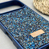 قاب گوشی iPhone 17 Pro آیفون نگین دار سواروسکی SWAROVSKI پلاک فلزی سرمه ای کد 151408