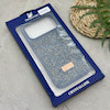 قاب گوشی iPhone 17 Pro آیفون نگین دار سواروسکی SWAROVSKI پلاک فلزی سرمه ای کد 151408