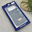 قاب گوشی iPhone 17 Pro آیفون نگین دار سواروسکی SWAROVSKI پلاک فلزی سرمه ای کد 151408