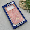 قاب گوشی iPhone 17 Pro آیفون نگین دار سواروسکی SWAROVSKI پلاک فلزی نارنجی کد 151409