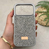 قاب گوشی iPhone 17 Pro آیفون نگین دار سواروسکی SWAROVSKI پلاک فلزی خاکستری کد 151410
