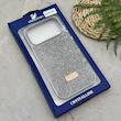 قاب گوشی iPhone 17 Pro آیفون نگین دار سواروسکی SWAROVSKI پلاک فلزی خاکستری کد 151410