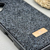 قاب گوشی iPhone 17 آیفون نگین دار سواروسکی SWAROVSKI پلاک فلزی مشکی کد 151413