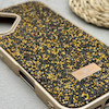 قاب گوشی iPhone 17 آیفون نگین دار سواروسکی SWAROVSKI پلاک فلزی طلایی کد 151416