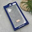 قاب گوشی iPhone 17 آیفون نگین دار سواروسکی SWAROVSKI پلاک فلزی خاکستری کد 151417