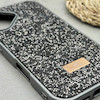 قاب گوشی iPhone 17 آیفون نگین دار سواروسکی SWAROVSKI پلاک فلزی خاکستری کد 151417