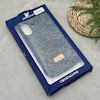 قاب گوشی iPhone 16 آیفون نگین دار سواروسکی SWAROVSKI پلاک فلزی سرمه ای کد 151421