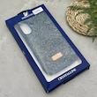 قاب گوشی iPhone 16 آیفون نگین دار سواروسکی SWAROVSKI پلاک فلزی سرمه ای کد 151421