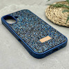 قاب گوشی iPhone 16 آیفون نگین دار سواروسکی SWAROVSKI پلاک فلزی سرمه ای کد 151421