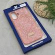 قاب گوشی iPhone 16 آیفون نگین دار سواروسکی SWAROVSKI پلاک فلزی نارنجی کد 151424