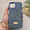 قاب گوشی iPhone 13 - 14 آیفون نگین دار سواروسکی SWAROVSKI پلاک فلزی سرمه ای کد 151434