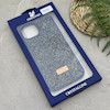 قاب گوشی iPhone 13 - 14 آیفون نگین دار سواروسکی SWAROVSKI پلاک فلزی سرمه ای کد 151434