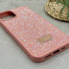 قاب گوشی iPhone 13 - 14 آیفون نگین دار سواروسکی SWAROVSKI پلاک فلزی صورتی کد 151436