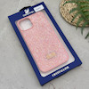 قاب گوشی iPhone 13 - 14 آیفون نگین دار سواروسکی SWAROVSKI پلاک فلزی صورتی کد 151436