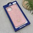 قاب گوشی iPhone 13 - 14 آیفون نگین دار سواروسکی SWAROVSKI پلاک فلزی صورتی کد 151436