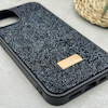 قاب گوشی iPhone 13 - 14 آیفون نگین دار سواروسکی SWAROVSKI پلاک فلزی مشکی کد 151437
