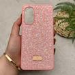 قاب گوشی Poco X7 Pro شیائومی نگین دار سواروسکی SWAROVSKI پلاک فلزی صورتی کد 151443