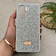قاب گوشی Poco X7 Pro شیائومی نگین دار سواروسکی SWAROVSKI پلاک فلزی نقره ای کد 151446