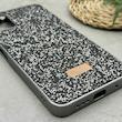 قاب گوشی Poco M3 - Redmi 9T شیائومی نگین دار سواروسکی SWAROVSKI پلاک فلزی خاکستری کد 151450