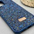قاب گوشی Redmi 12 - Poco M6 Pro 5G شیائومی نگین دار سواروسکی SWAROVSKI پلاک فلزی سرمه ای کد 151458