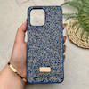 قاب گوشی Redmi 12 - Poco M6 Pro 5G شیائومی نگین دار سواروسکی SWAROVSKI پلاک فلزی سرمه ای کد 151458