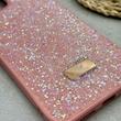 قاب گوشی Redmi 12 - Poco M6 Pro 5G شیائومی نگین دار سواروسکی SWAROVSKI پلاک فلزی صورتی کد 151460
