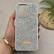 قاب گوشی Redmi 13 4G - Redmi 13 5G - Redmi 13X - Poco M6 4G شیائومی نگین دار سواروسکی SWAROVSKI پلاک فلزی نقره ای کد 151471