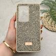 قاب گوشی Redmi 15 4G شیائومی نگین دار سواروسکی SWAROVSKI پلاک فلزی طلایی کد 151473