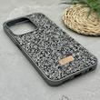 قاب گوشی Redmi 15C - Poco C85 شیائومی نگین دار سواروسکی SWAROVSKI پلاک فلزی خاکستری کد 151477