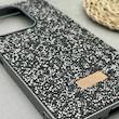 قاب گوشی Redmi 15C - Poco C85 شیائومی نگین دار سواروسکی SWAROVSKI پلاک فلزی خاکستری کد 151477
