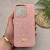 قاب گوشی Redmi 15C - Poco C85 شیائومی نگین دار سواروسکی SWAROVSKI پلاک فلزی صورتی کد 151478