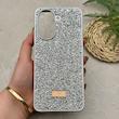 قاب گوشی Redmi A5 - Poco C71 شیائومی نگین دار سواروسکی SWAROVSKI پلاک فلزی نقره ای کد 151484