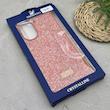 قاب گوشی Redmi A5 - Poco C71 شیائومی نگین دار سواروسکی SWAROVSKI پلاک فلزی نارنجی کد 151487