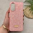 قاب گوشی Redmi A5 - Poco C71 شیائومی نگین دار سواروسکی SWAROVSKI پلاک فلزی صورتی کد 151489
