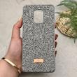 قاب گوشی Redmi Note 9S - Redmi Note 9 Pro شیائومی نگین دار سواروسکی SWAROVSKI پلاک فلزی خاکستری کد 151502