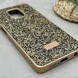 قاب گوشی Redmi Note 9S - Redmi Note 9 Pro شیائومی نگین دار سواروسکی SWAROVSKI پلاک فلزی طلایی کد 151503