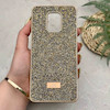 قاب گوشی Redmi Note 9S - Redmi Note 9 Pro شیائومی نگین دار سواروسکی SWAROVSKI پلاک فلزی طلایی کد 151503