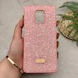 قاب گوشی Redmi Note 9S - Redmi Note 9 Pro شیائومی نگین دار سواروسکی SWAROVSKI پلاک فلزی صورتی کد 151504
