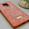 قاب گوشی Redmi Note 9S - Redmi Note 9 Pro شیائومی نگین دار سواروسکی SWAROVSKI پلاک فلزی نارنجی کد 151505