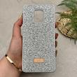 قاب گوشی Redmi Note 9S - Redmi Note 9 Pro شیائومی نگین دار سواروسکی SWAROVSKI پلاک فلزی نقره ای کد 151507