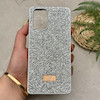 قاب گوشی Redmi Note 10 4G - Redmi Note 10S - Poco M5S شیائومی نگین دار سواروسکی SWAROVSKI پلاک فلزی نقره ای کد 151508