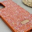 قاب گوشی Redmi Note 10 4G - Redmi Note 10S - Poco M5S شیائومی نگین دار سواروسکی SWAROVSKI پلاک فلزی نارنجی کد 151514