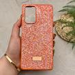 قاب گوشی Redmi Note 10 Pro 4G - Redmi Note 10 Pro Max شیائومی نگین دار سواروسکی SWAROVSKI پلاک فلزی نارنجی کد 151515