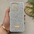 قاب گوشی Redmi Note 13 4G شیائومی نگین دار سواروسکی SWAROVSKI پلاک فلزی نقره ای کد 151535