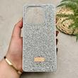 قاب گوشی Redmi Note 14 4G شیائومی نگین دار سواروسکی SWAROVSKI پلاک فلزی نقره ای کد 151536