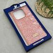 قاب گوشی Redmi Note 14 4G شیائومی نگین دار سواروسکی SWAROVSKI پلاک فلزی نارنجی کد 151542