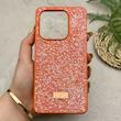 قاب گوشی Redmi Note 14 4G شیائومی نگین دار سواروسکی SWAROVSKI پلاک فلزی نارنجی کد 151542