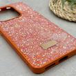 قاب گوشی Redmi Note 14 4G شیائومی نگین دار سواروسکی SWAROVSKI پلاک فلزی نارنجی کد 151542