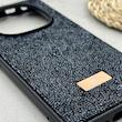 قاب گوشی Redmi Note 14 Pro 4G شیائومی نگین دار سواروسکی SWAROVSKI پلاک فلزی مشکی کد 151544