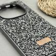 قاب گوشی Redmi Note 14 Pro 4G شیائومی نگین دار سواروسکی SWAROVSKI پلاک فلزی خاکستری کد 151545
